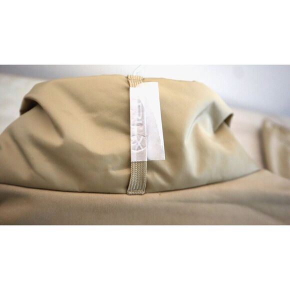 RLX Ralph Lauren Women's Sz M Beige Quilted Hybrid 1/4 Zip Pullover Jacket - Picture 7 of 14